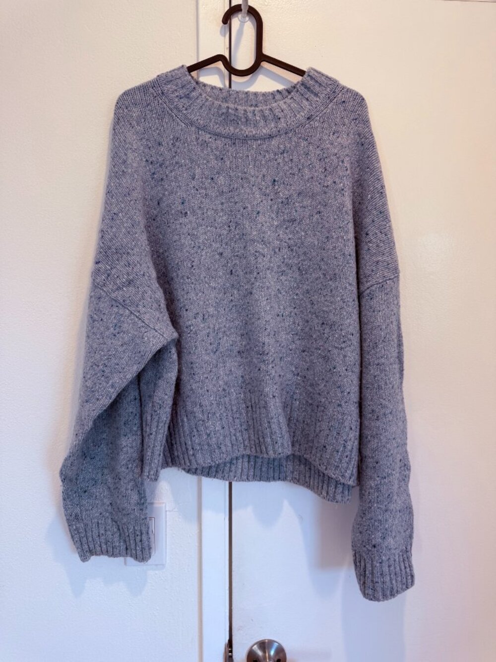 Vince Gray-Blue Marled Crewneck Sweater, Size L